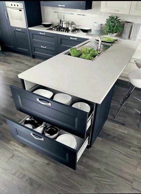 39 Kitchen Island Ideas With Storage - DigsDigs