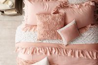 11 ruffled and rose vignette bedding