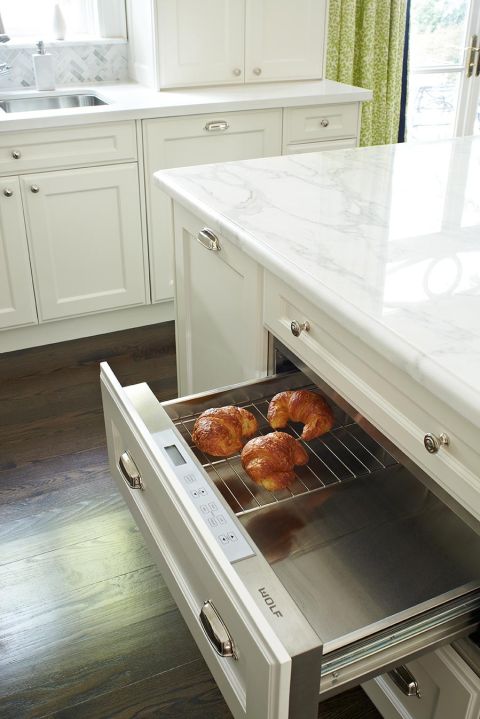 kitchen island with a baking oven