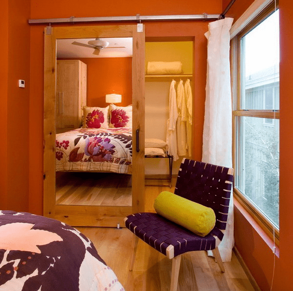 mirrored closet entrance