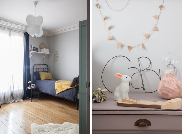the kid room is laconic and with a vintage flavor