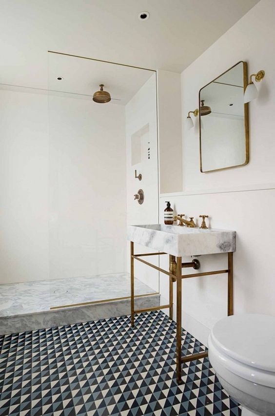 41 Cool Bathroom Floor Tiles Ideas You Should Try - DigsDigs