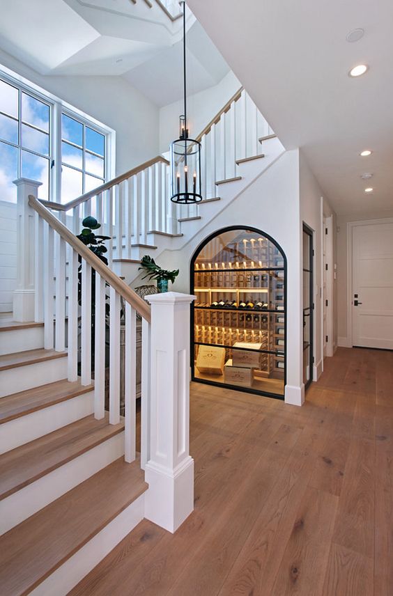 wine storage under the stairs