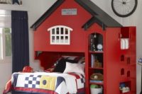 a fire station kid bed