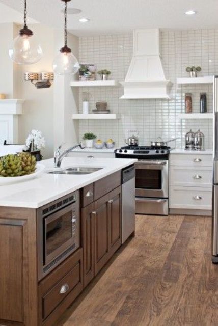 39 Smart Kitchen Islands With Built-In Appliances - DigsDigs