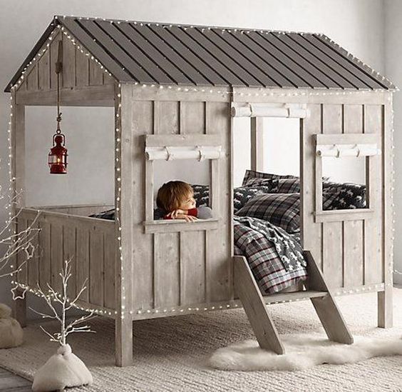 a cute house kid bed