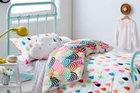 19 colorful raindrop pattern bedding