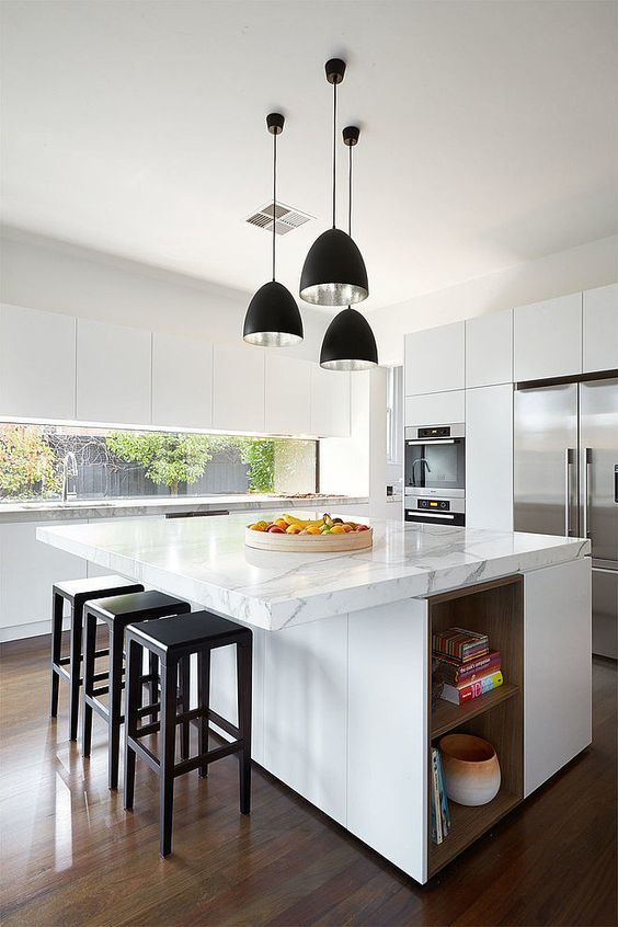 kitchen island with a dining top