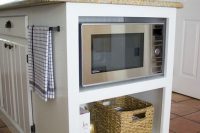 20 kitchen island with a microwave