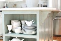 20 tableware storage in a kitchen island