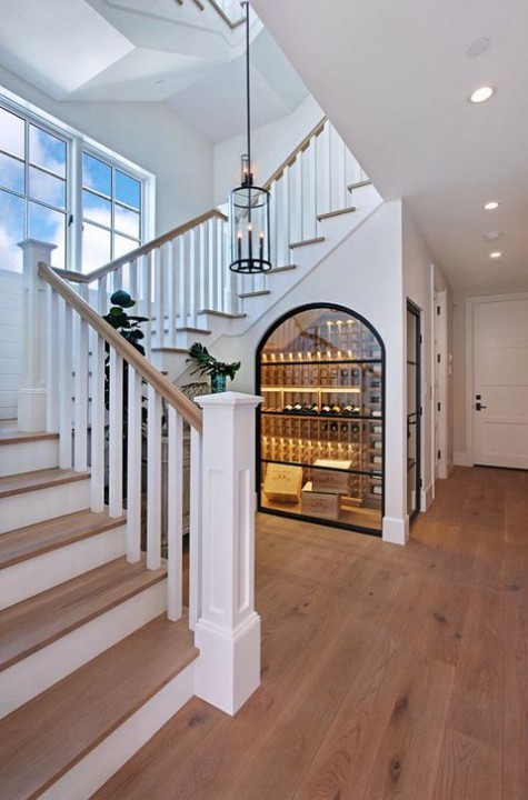 wine cellar under the stairs