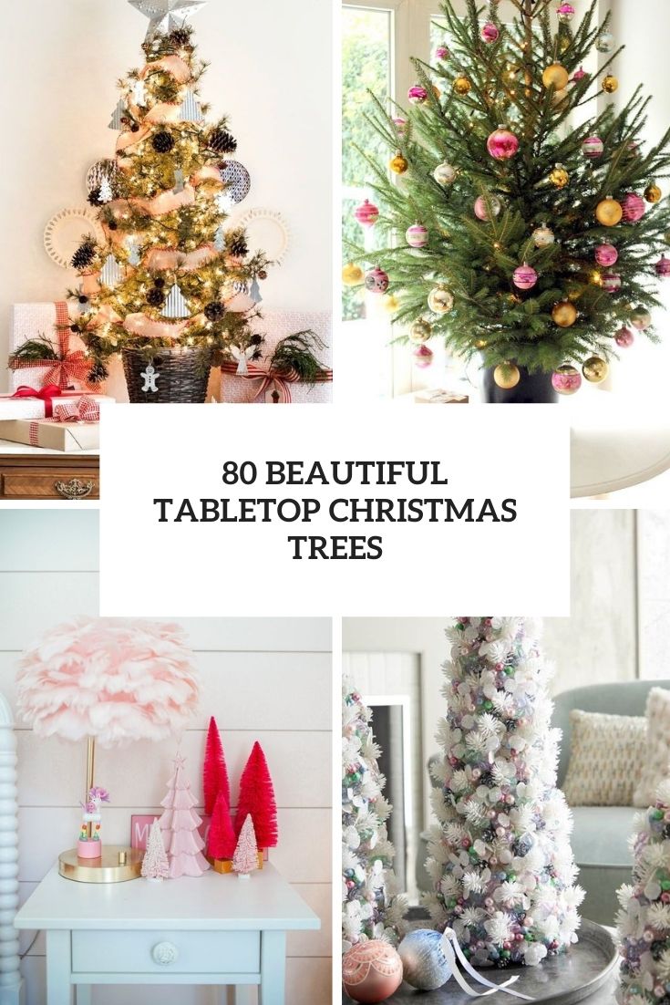 beautiful tabletop christmas trees cover