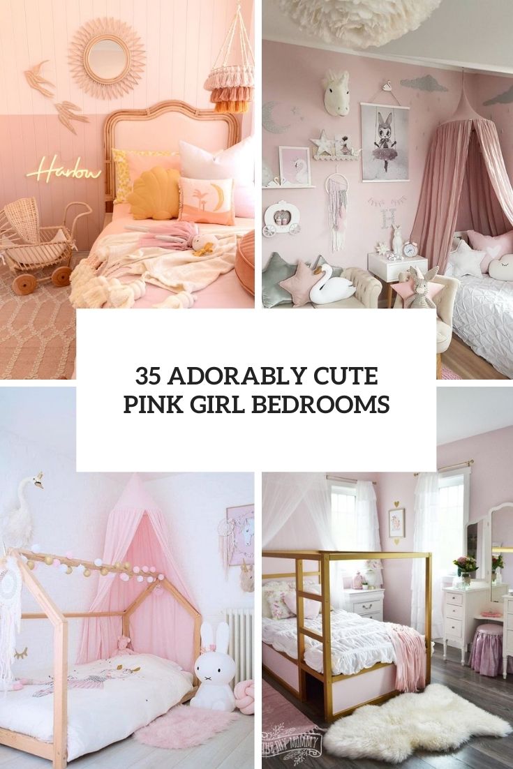 adorably cute pink girl bedrooms cover