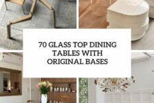 70 glass top dining tables with original bases cover