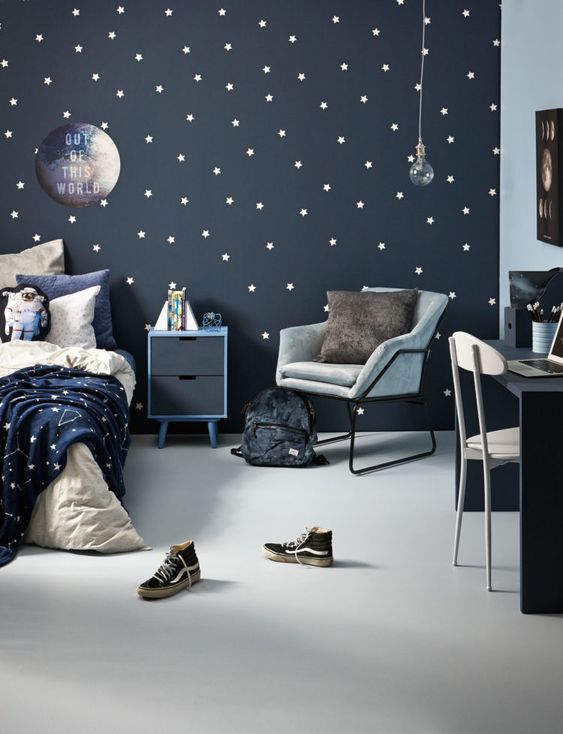 space themed kids room