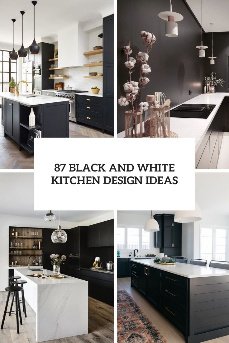 28 Black & White Kitchen Decor Ideas & Pictures