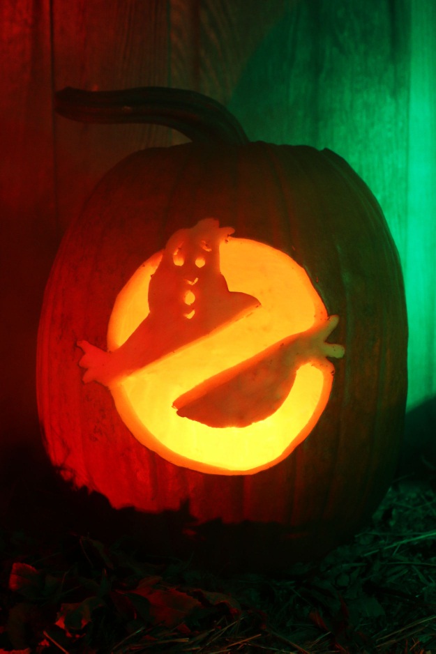 Ghostbusters logo carving.