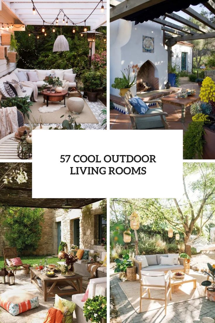 57 Cool Outdoor Living Rooms