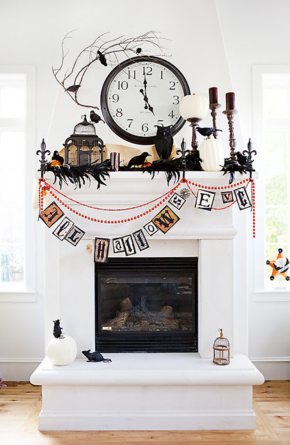 great halloween mantel decorating ideas