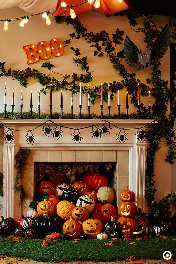 great halloween mantel decorating ideas