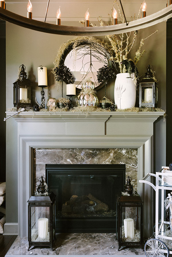 great halloween mantel decorating ideas