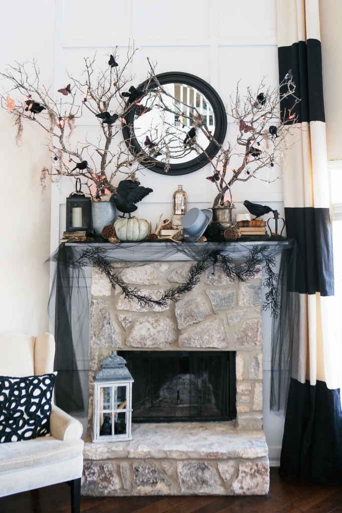 great halloween mantel decorating ideas