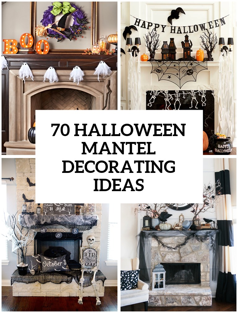 great halloween mantel decorating ideas