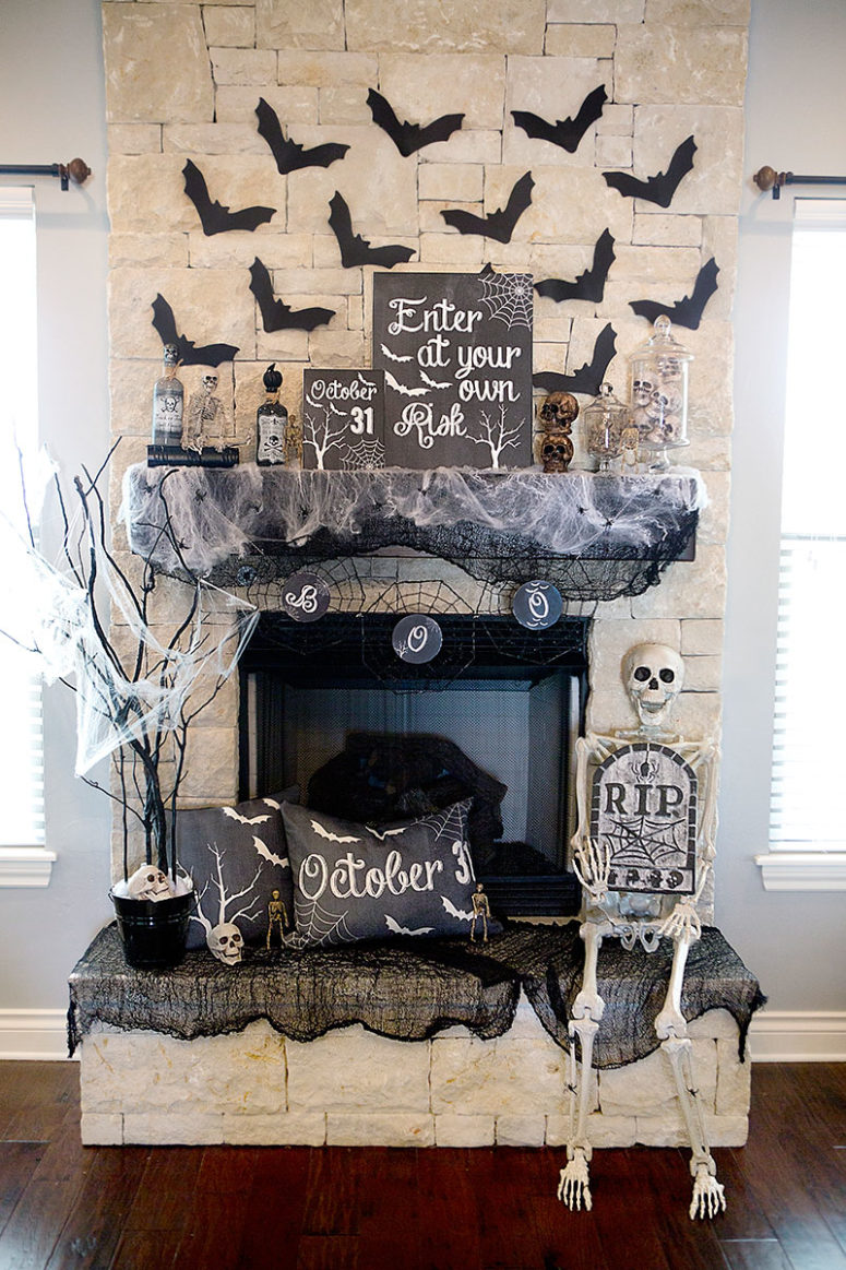 70 Great Halloween  Mantel Decorating  Ideas  DigsDigs