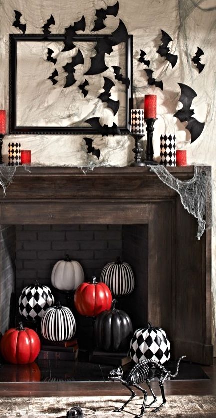 great halloween mantel decorating ideas