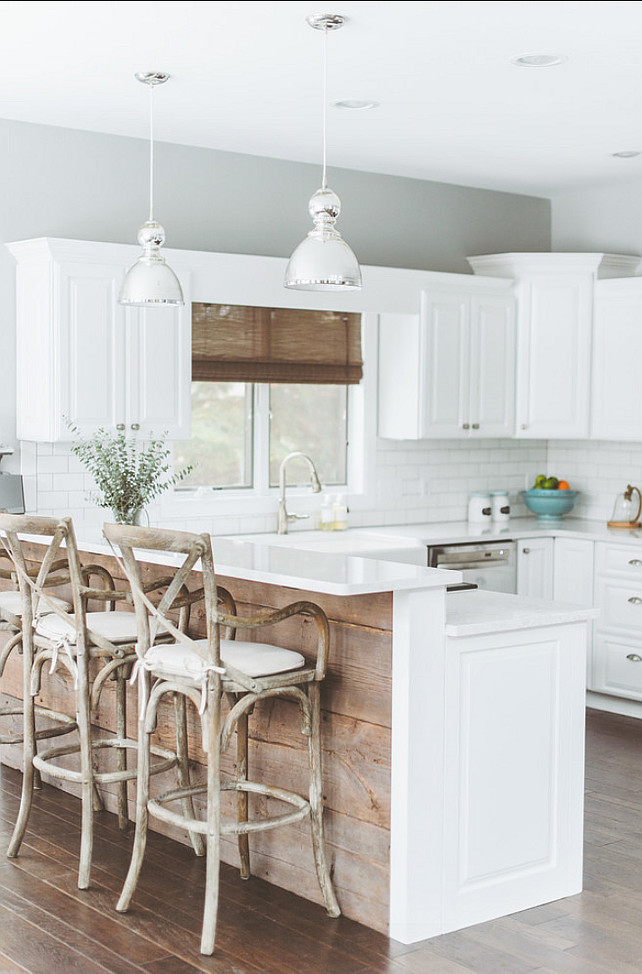 reclaimed wood could add an interesting touch to your kitchen isle