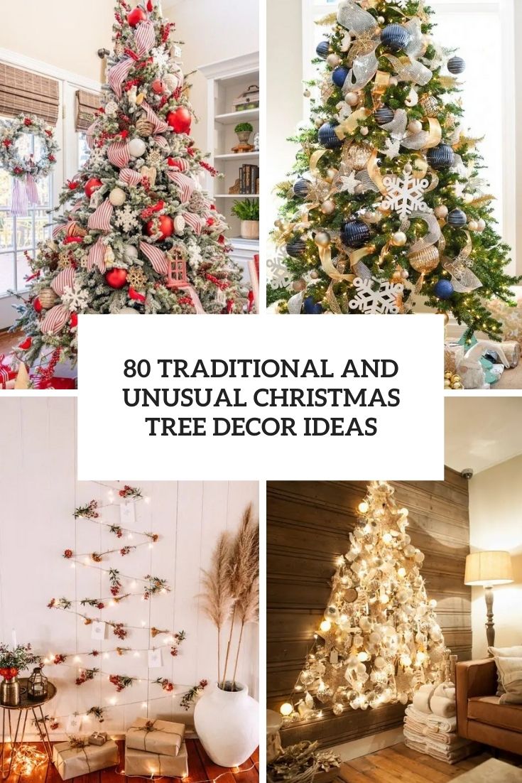 traditional and unusual christmas tree decor ideas cover