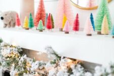lovely bottle brush Christmas trees