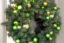 a lovely evergreen christmas wreath