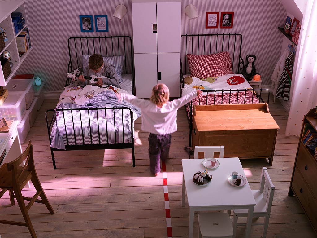 Contemporary Shared Kids Bedroom From IKEA