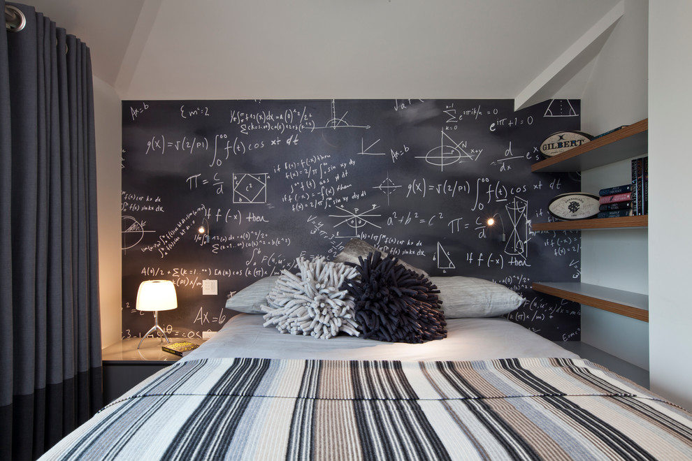 For a teenager who's a fun of science, a chalkboard wall is a must have!
