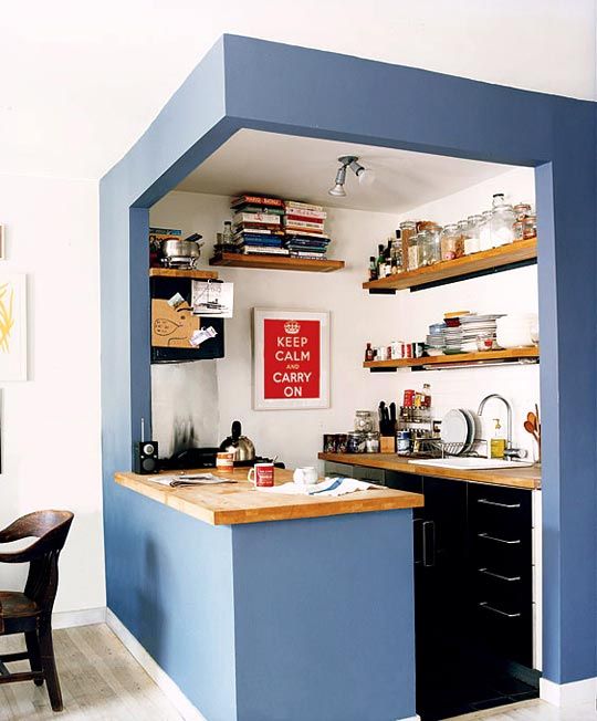 Smart And Elegant Compact Kitchen For Small Spaces - DigsDigs