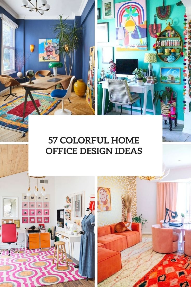 colorful home office design ideas cover