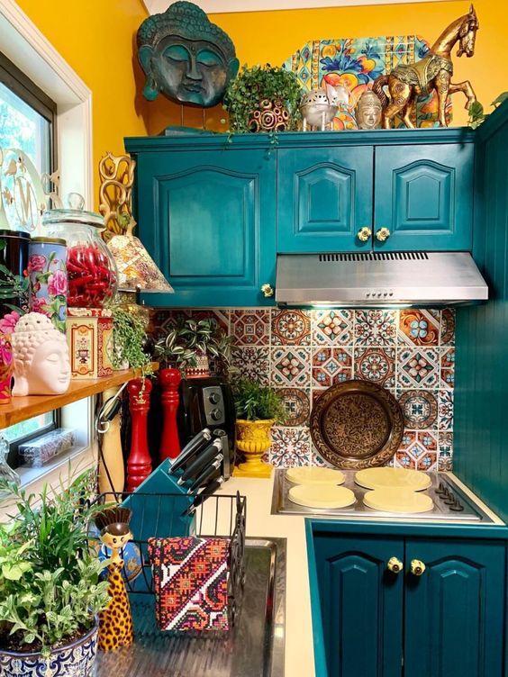 93 Bright And Colorful Kitchen Design Ideas - DigsDigs