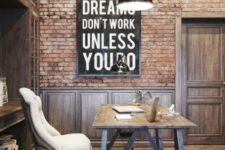 A stylish industrial home office design