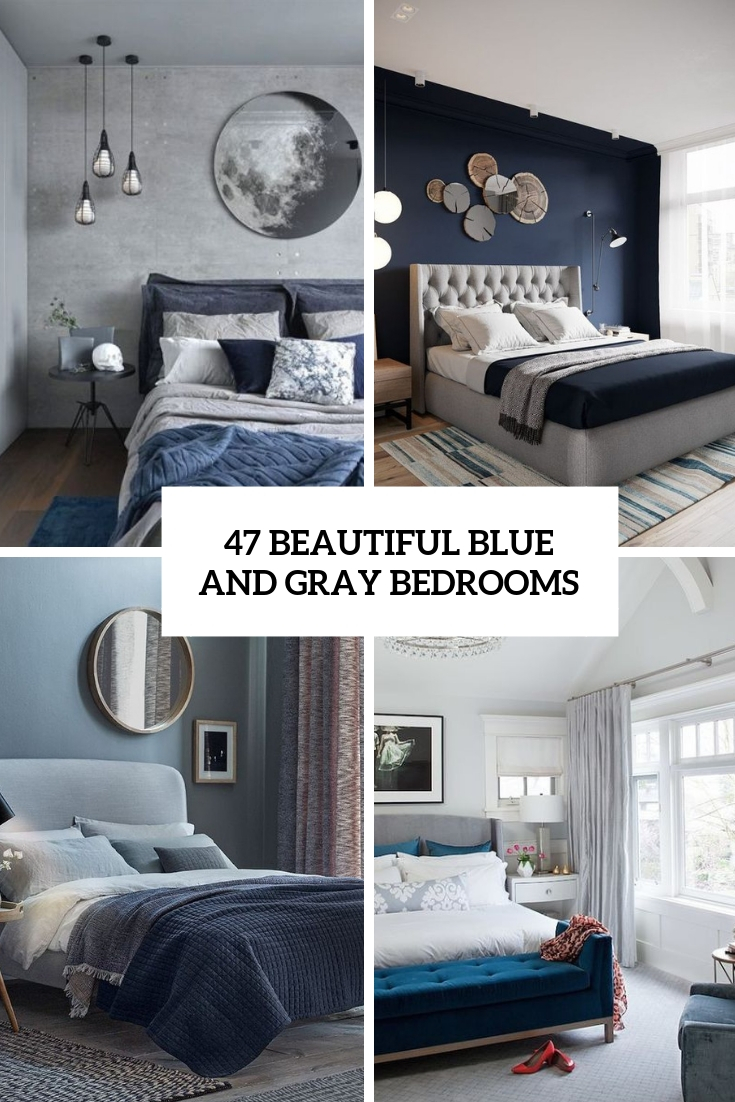 47 Beautiful Blue And Gray Bedrooms