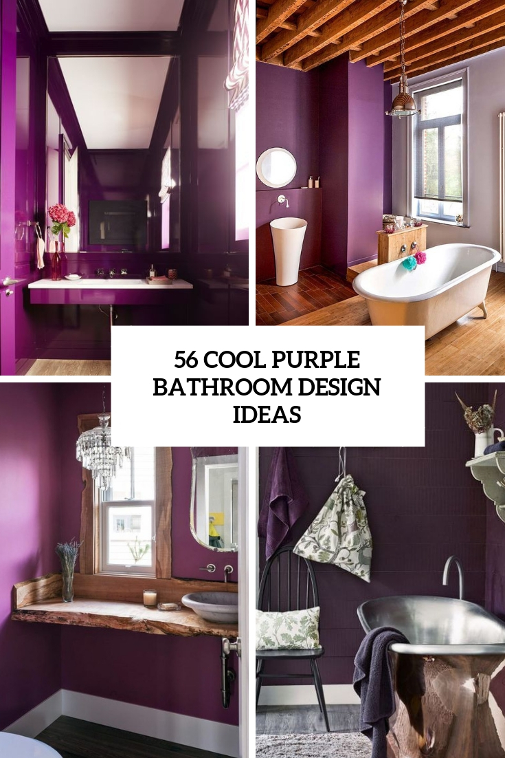 56 Cool Purple Bathroom Design Ideas