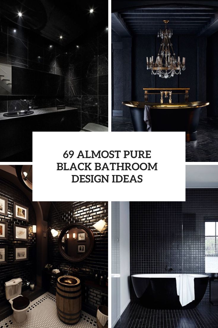 69 Almost Pure Black Bathroom Design Ideas - DigsDigs