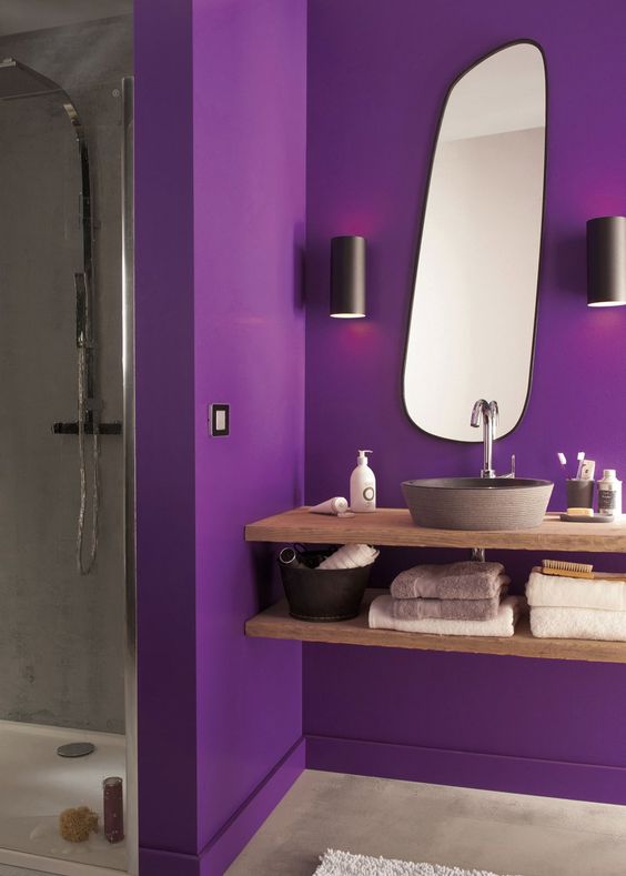 56 Cool Purple Bathroom Design Ideas Digsdigs