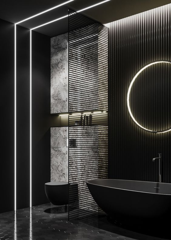 69 Almost Pure Black Bathroom Design Ideas DigsDigs