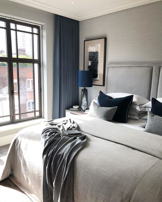 47 beautiful blue and gray bedrooms - digsdigs