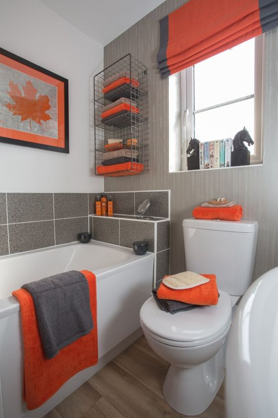 50 Cool Orange Bathroom Design Ideas Digsdigs