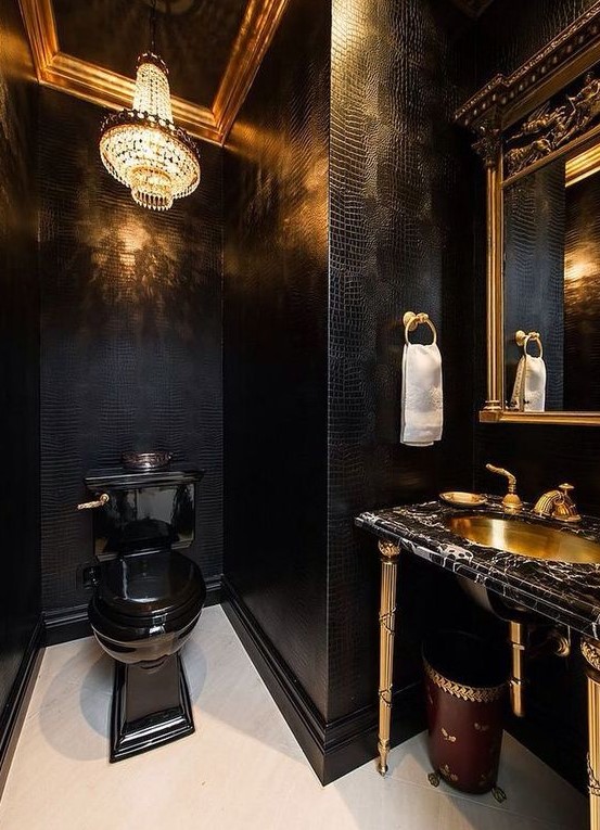 69 Almost Pure Black Bathroom Design Ideas DigsDigs