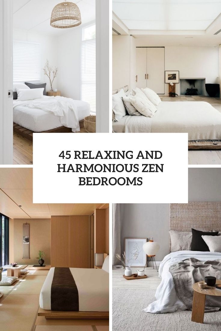 relaxing and harmonious zen bedrooms cover