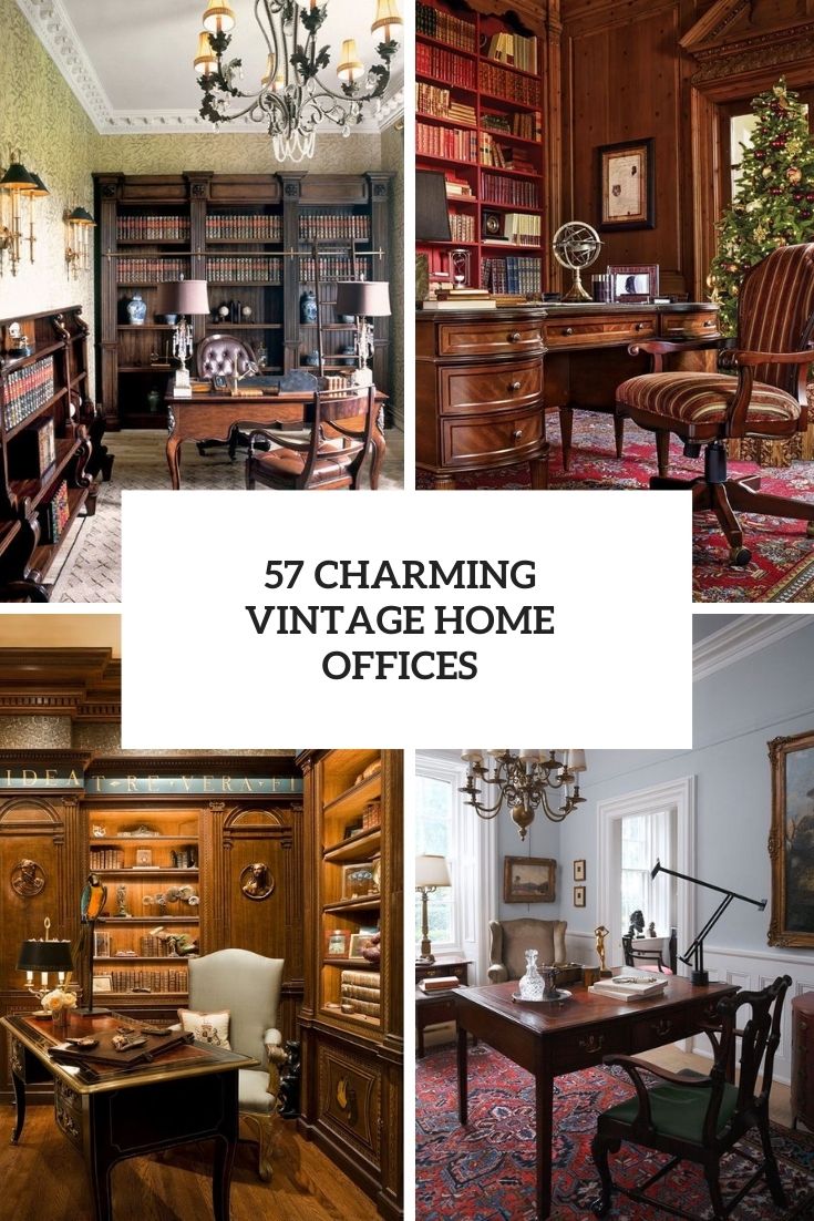 45 Charming Vintage Home Offices - DigsDigs