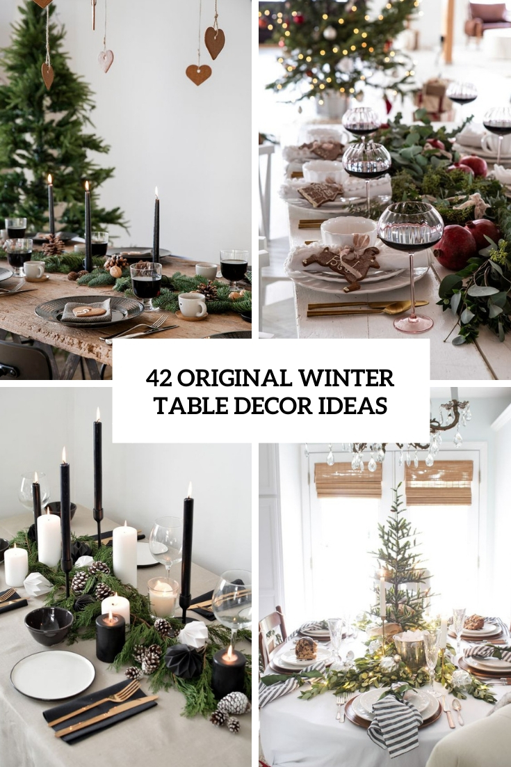 Birch Logs & Pinecones Snowy Winter Centerpiece